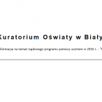 Informacja na temat rządowego programu pomocy uczniom w 2016 r. – „Wyprawka szkolna”.