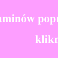 Terminy egzaminów poprawkowych
